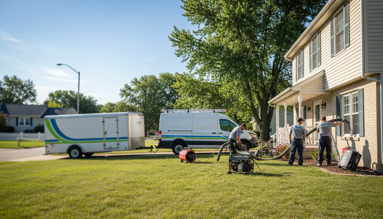 Flooded Basement Restoration And Cleanup With Repair in Staunton, IL near me